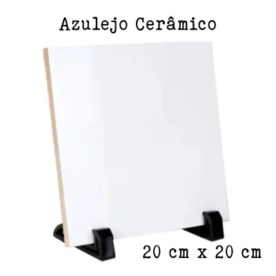 🟦 Azulejo Personalizado em Cerâmica 20x20 cm