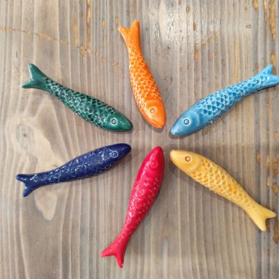 🐟 Magnético Sardinha em Cerâmica Portuguesa – Feito à Mão