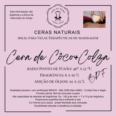 🕯️🌼 🥥 Cera de Coco + Colza  BPF -  Chantilly Perfeito