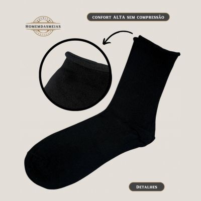 Meias Confort sem Compressão em Fibra de Bambu