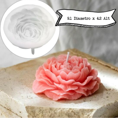 Molde de Silicone – Flor Peonia 9 cm