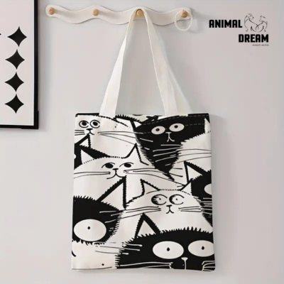 Tote Bag com Gatos P&B