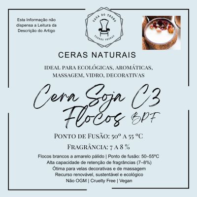 Cera de Soja C3 em Flocos - Baixo Ponto de Fusão - 50-55 ºC)