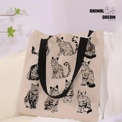 Tote Bag com Gatos P&B