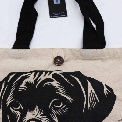 Tote Bag "Vida de Cão" – Algodão Natural Reforçado – Artigo Solidário