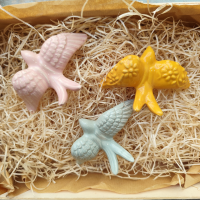 Andorinhas com Relevo Tamanho Pequeno – Cerâmica Portuguesa Decorativa