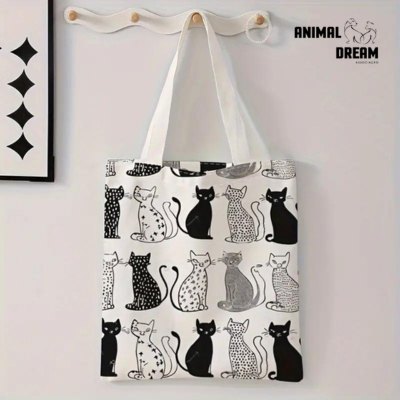 Tote Bag com Gatos P&B