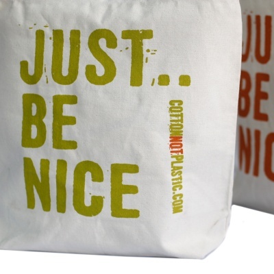 Just Be Nice - Sacos de 100% algodão orgânico