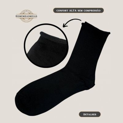 Meias Confort sem Compressão em Fibra de Bambu