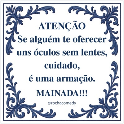 🟦 Azulejo @rochacomedy| “Armação”