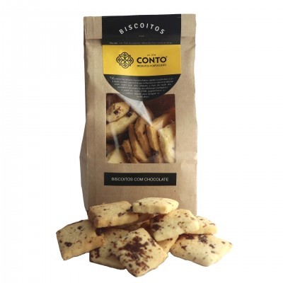 Biscoitos artesanais com chocolate