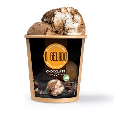 Gelado de chocolate com leite de coco – Vegan