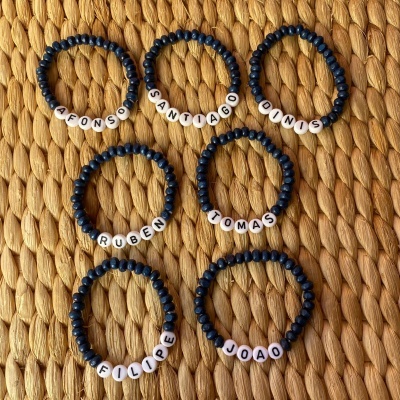 PULSEIRA KRAFT AZUL ESCURA COM NOME