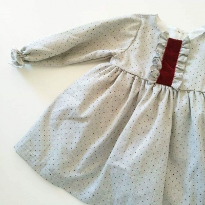 VESTIDO FORRADO PORMENOR VELUDO