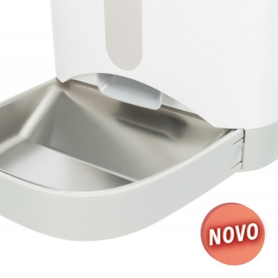 Dispositivo dispensador branco com tabuleiro metálico recolhível e etiqueta NOVO