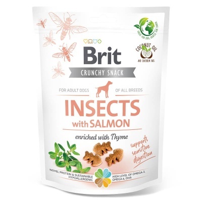 Brit Care Dog Crunchy Cracker Insects with Salmon Enriched with Thyme 200GR