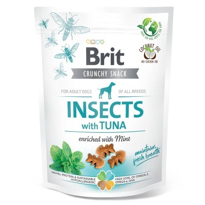 Brit Care Dog Crunchy Cracker Insects with Tuna Enriched with Mint 200GR