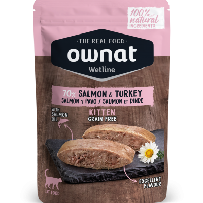 OWNAT CAT KITTEN SALMON & TURKEY 85GR
