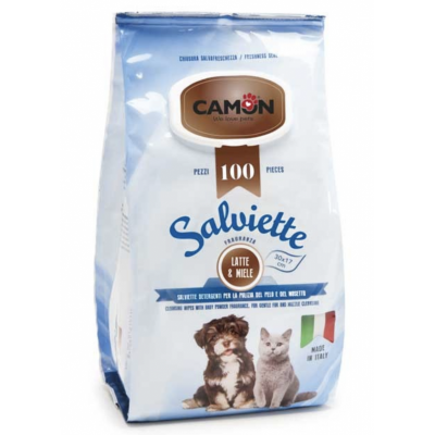 Toalhitas Camon LEITE E MEL 100un