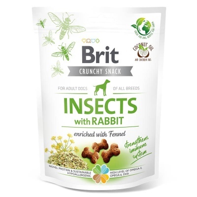 Brit Care Dog Crunchy Cracker Insects with Rabbit Enriched with Fennel 200GR