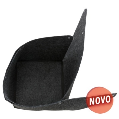 Caixa organizadora preta em feltro com selo NOVO