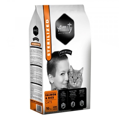 AMITY PREMIUM - SALMON & RICE CATS STERILIZED 10KG