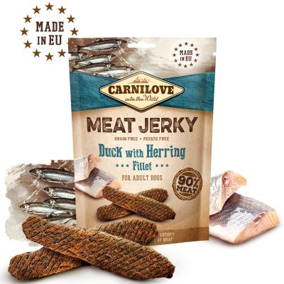 Carnilove Meat Jerky Duck with Herring Fillet 100gr