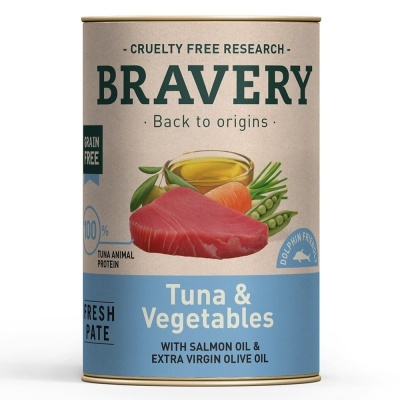 BRAVERY DOG WET - TUNA & VEGETABLES 290GR