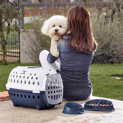 TRANSPORTADORA "TRAVEL CHIC" (AZUL MARINHO)