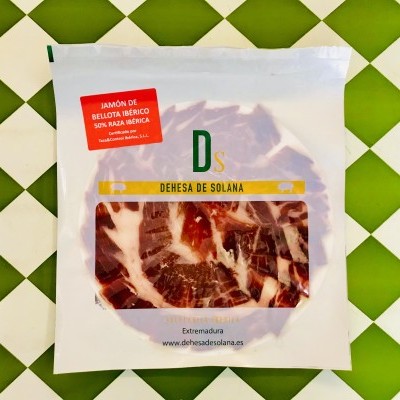 Jamón de Bellota Ibérico cortado com faca Jamón de Bellota Ibérico cortado com faca
