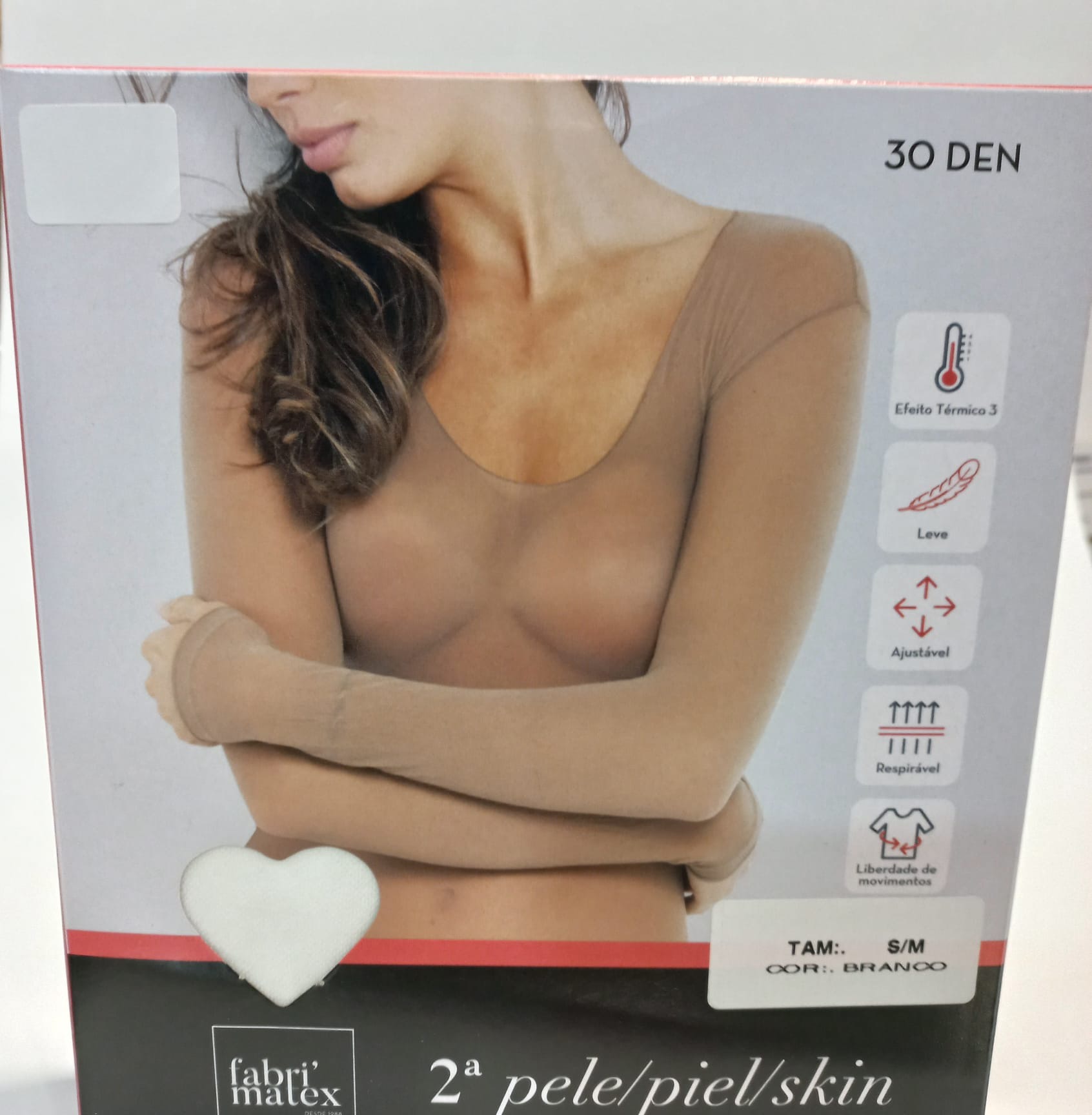 Camisola Segunda Pele 30DEN Branco Camisola Segunda Pele 30DEN Branco