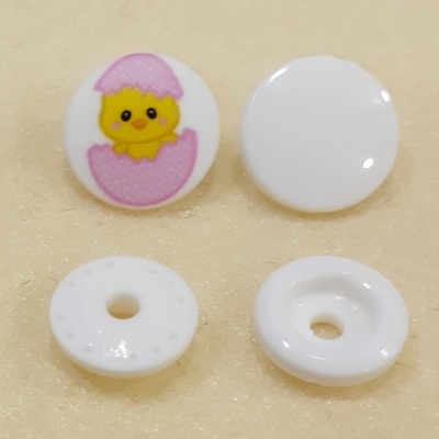 Mola de Pressão com Pintainho em Rosa