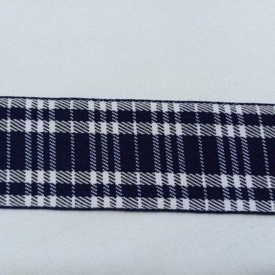 Escocês em azul escuro e branco