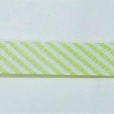 Viés com Riscas Verde Água e Branco