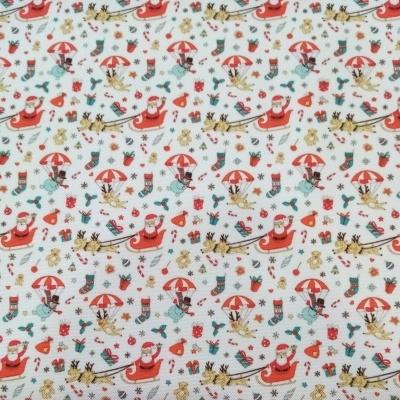 Tecido Canvas com motivos de Natal