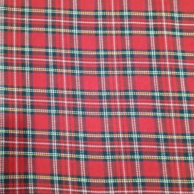 Tartan Escocês em vermelho e preto com quadrados pequenos