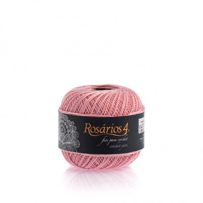 Linha de Crochet Rosários4 Rosa claro 521
