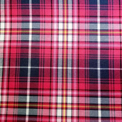 Tartan escocês em rosa fucsia e cinzento