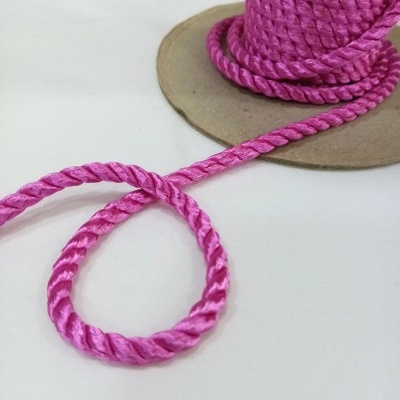 Cordão de Seda Rosa Fucsia 5mm
