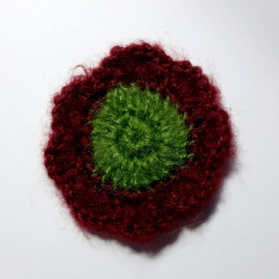 Flor de lã bordeaux