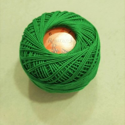 Linha de Crochet Rosários4 verde 24