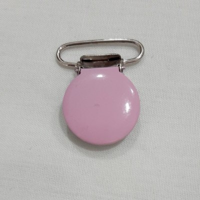 Mola para chupeta em metal rosa