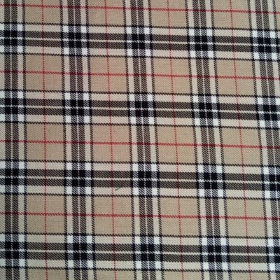 Tartan escocês em creme e preto