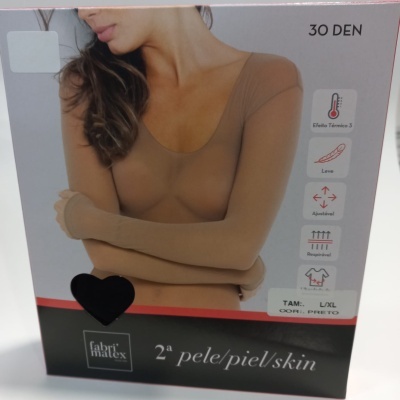 Camisola Segunda Pele 30DEN Preto