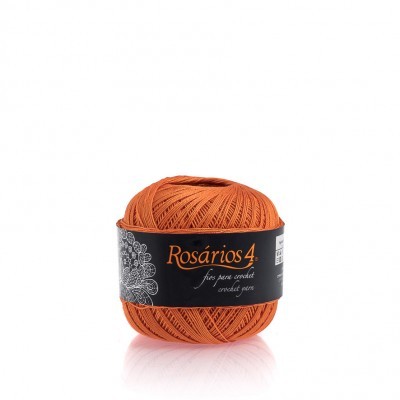 Linha de Crochet Rosários4 Laranja 509