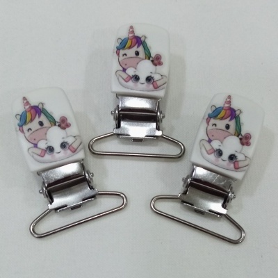 Molas para Chupetas com Unicórnio Feliz