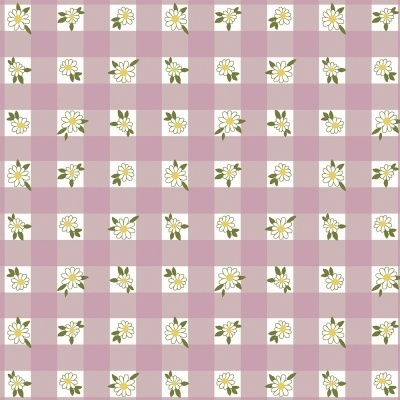 Mini Daisy em Xadrez Rosê