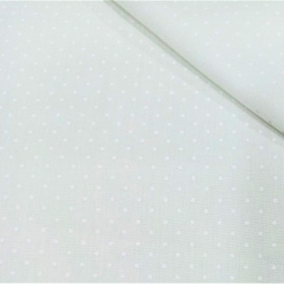 Cambraia Com Pintinhas brancas em fundo Branco