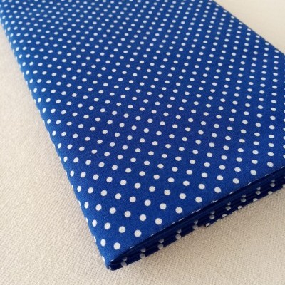 Bolinhas Brancas em Fundo Azulão