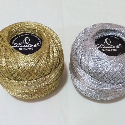 Linha de Crochet Limol Metalizado Fino